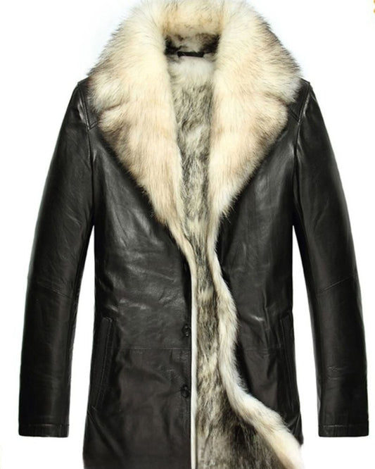 Men's Fur Lined Lambskin Coat